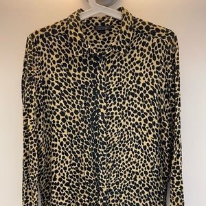 Cheetah animal print button up